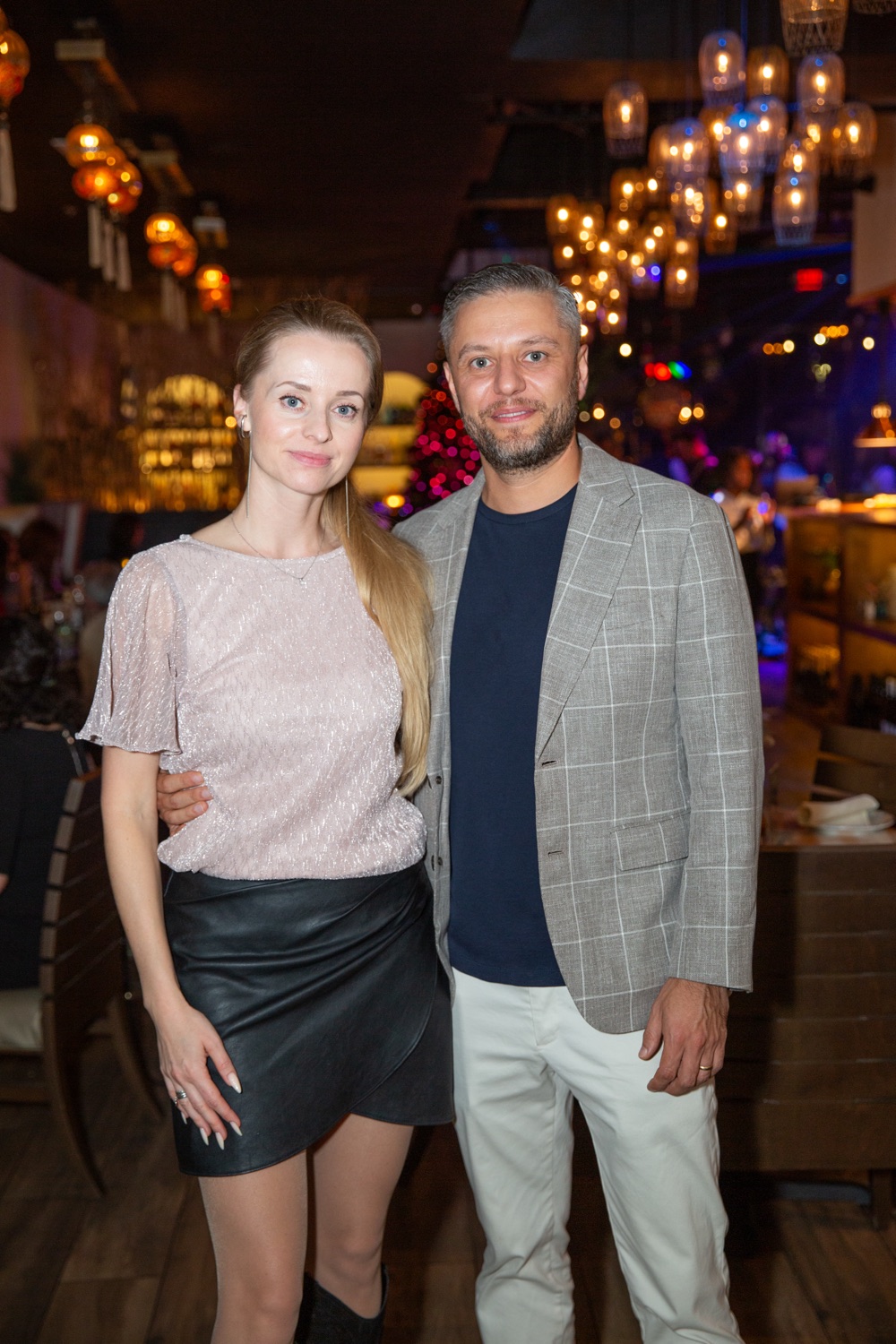 Riad El Khaliabi and Irina Shlyakhova, co-owners of Mezzé #1, photographed inside the restaurant